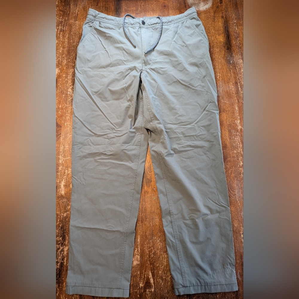 Bass Outdoor Pants Mens Large Gray Lightweight Hiking Trail Adventure Used